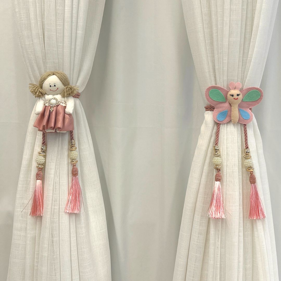 Amarrador De Cortina - Boneca Jardim Encantado (Rosé - Par)