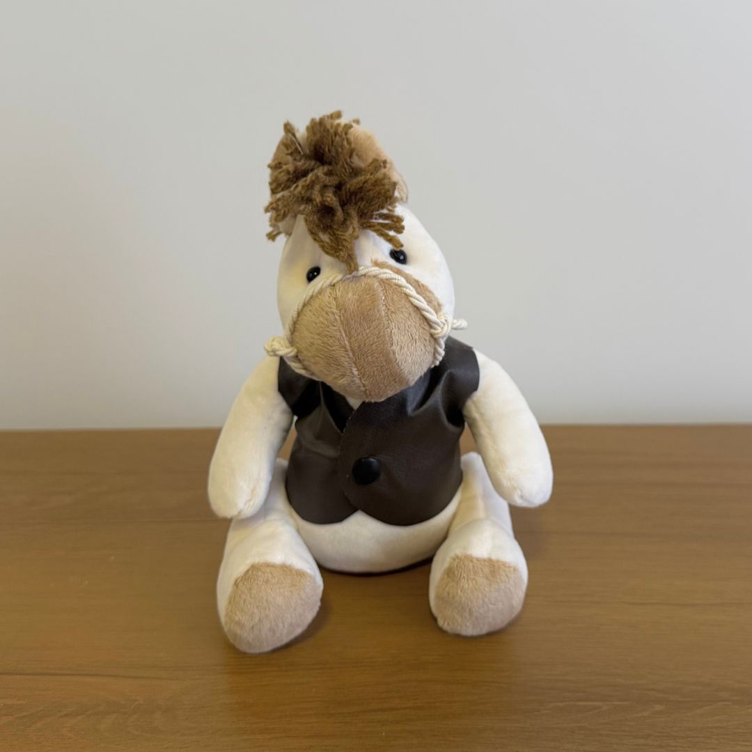 Cavalo De Pelúcia Perna Longa (Trio - Bege)