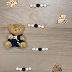 Pingente de Cortina - Urso Brinquedo (Azul Marinho - Par)