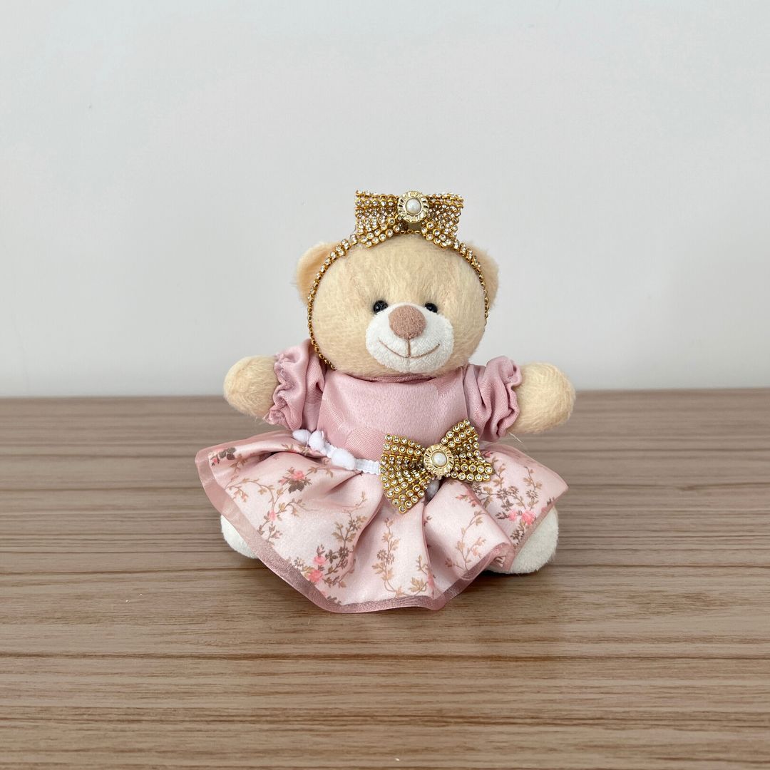 Ursa Realeza (Rosé Floral) 12cm