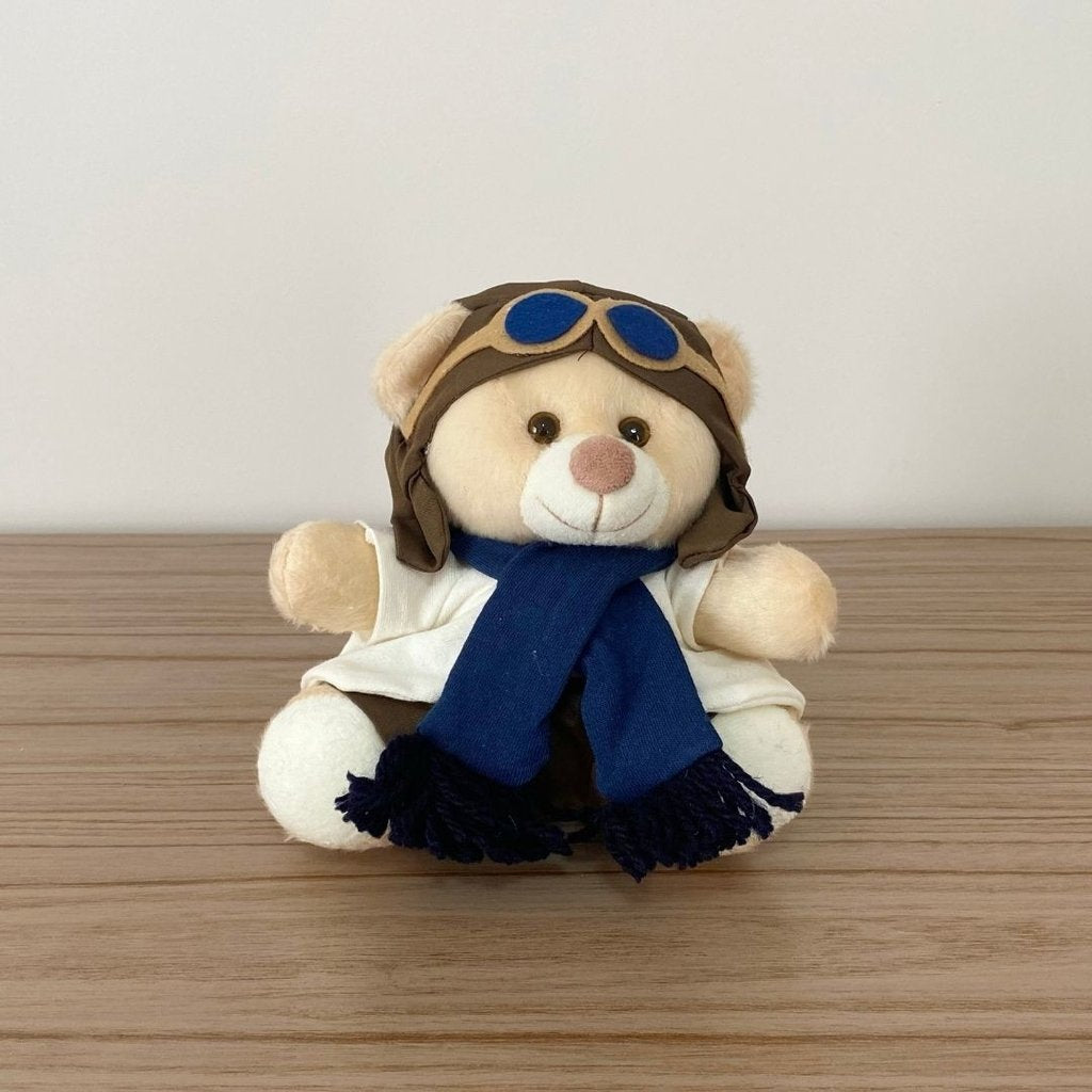 Urso Aviador (Azul Marinho) - 12cm