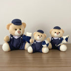 Urso De Pelúcia Com Brinquedo (Trio - Azul Marinho)