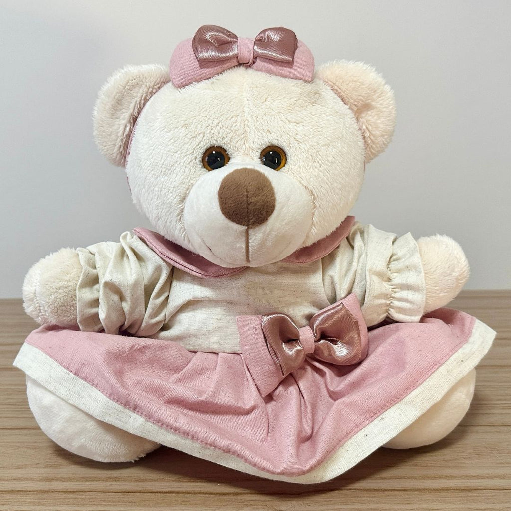 Ursa De Pelúcia Zoe Linho (Rosé)