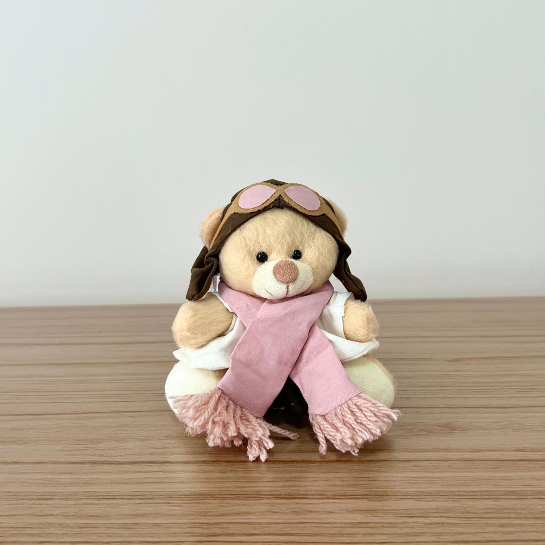 Ursa Aviadora (Rosé) - 12cm
