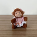 Macaco De Pelúcia 12cm (Vestido Rosé)