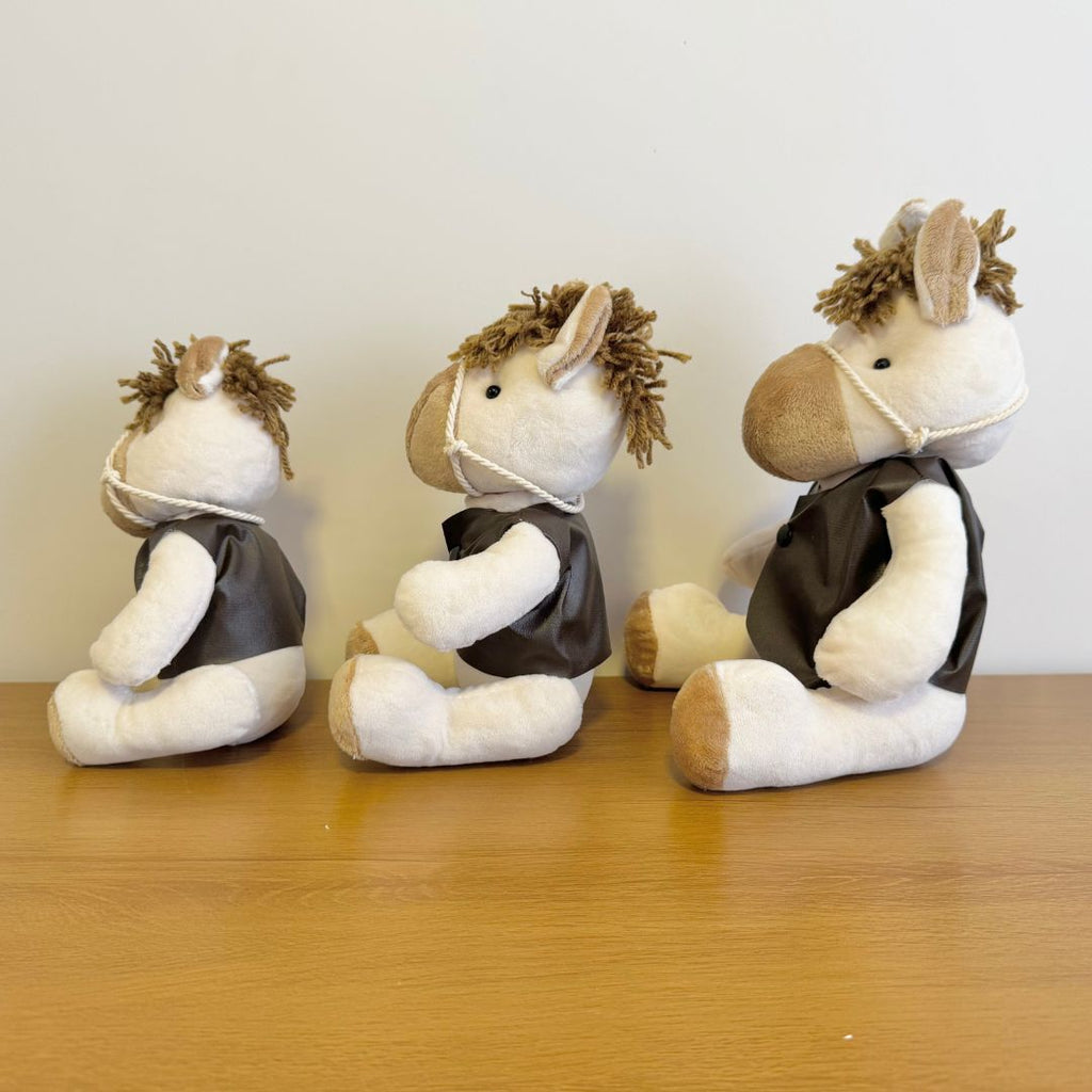 Cavalo De Pelúcia Perna Longa (Trio - Bege)