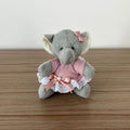 Elefante De Pelúcia 12cm (Vestido Rosé)