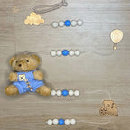 Pingente de Cortina - Ursinho Brinquedo (Azul Claro - Par)