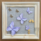 Quadro Borboleta Lilás (Fundo Bege)