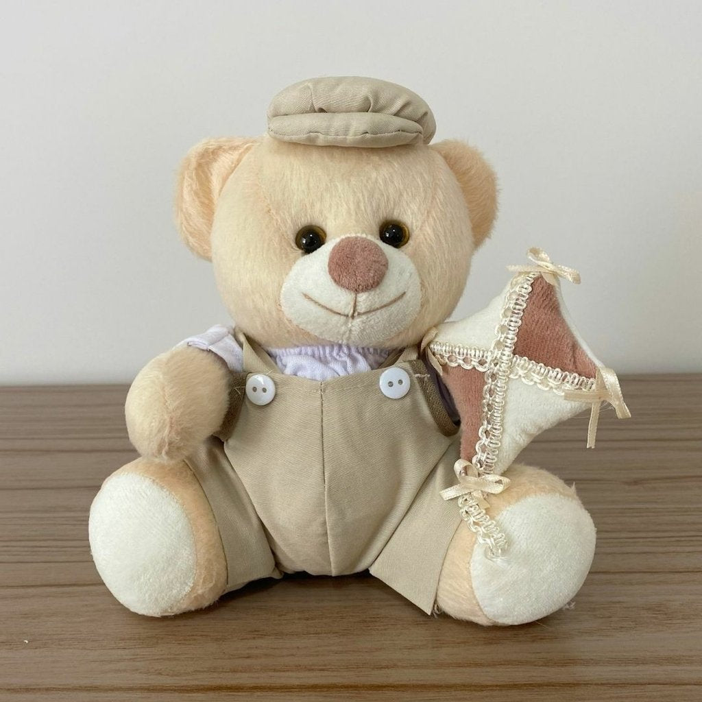 Urso De Pelúcia Com Brinquedo (Trio - Bege)