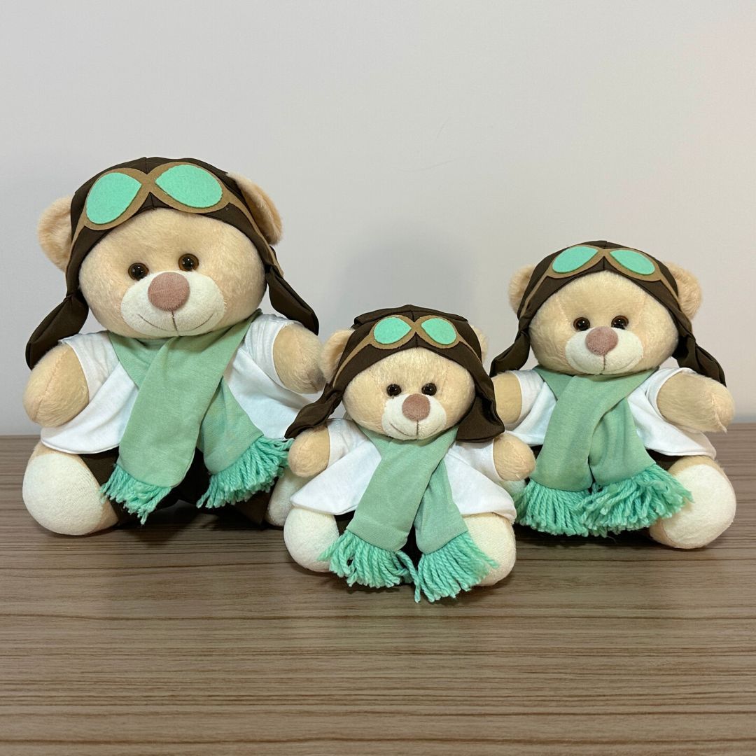 Urso Aviador (Trio - Verde)
