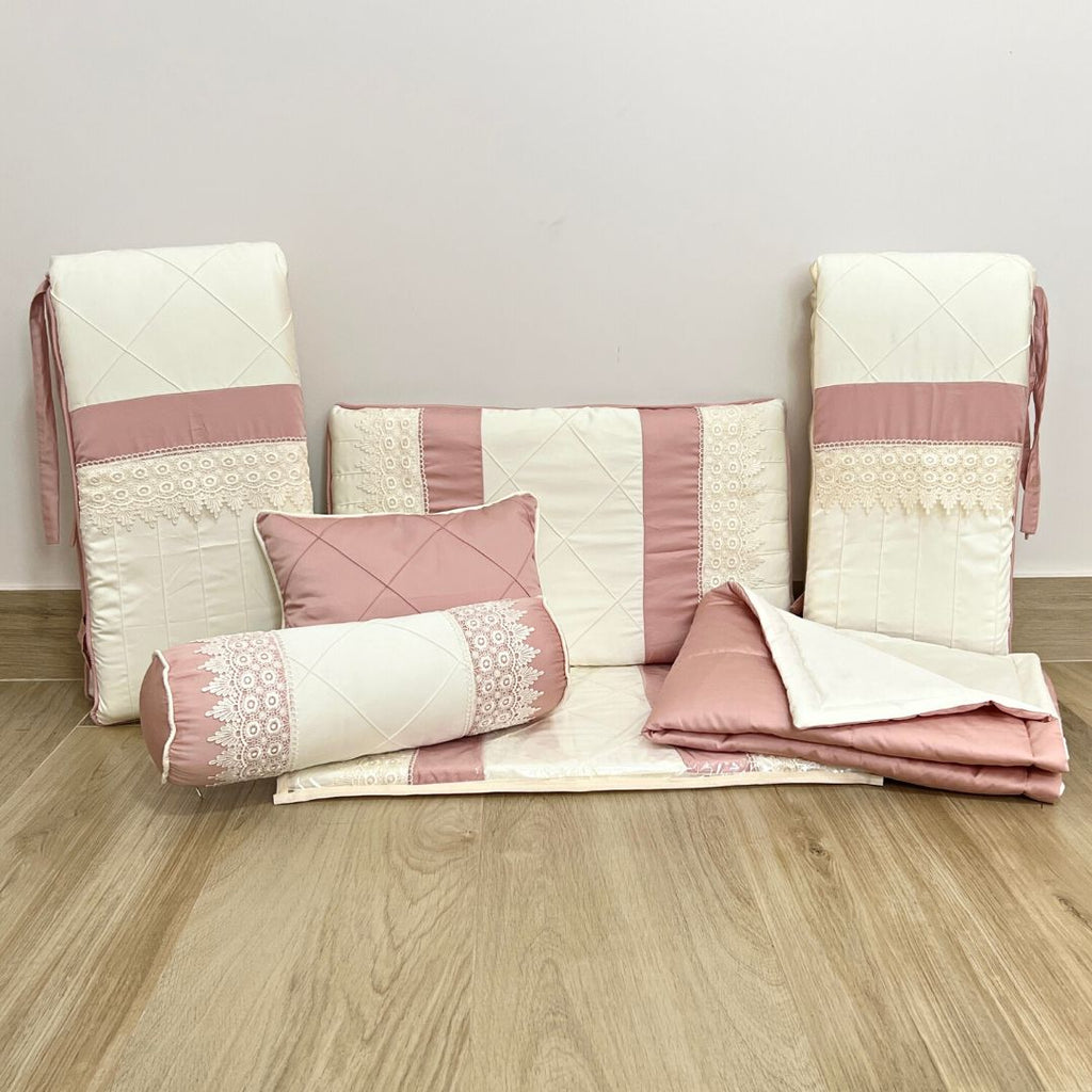 Kit Berço 400 Fios (Rosé)