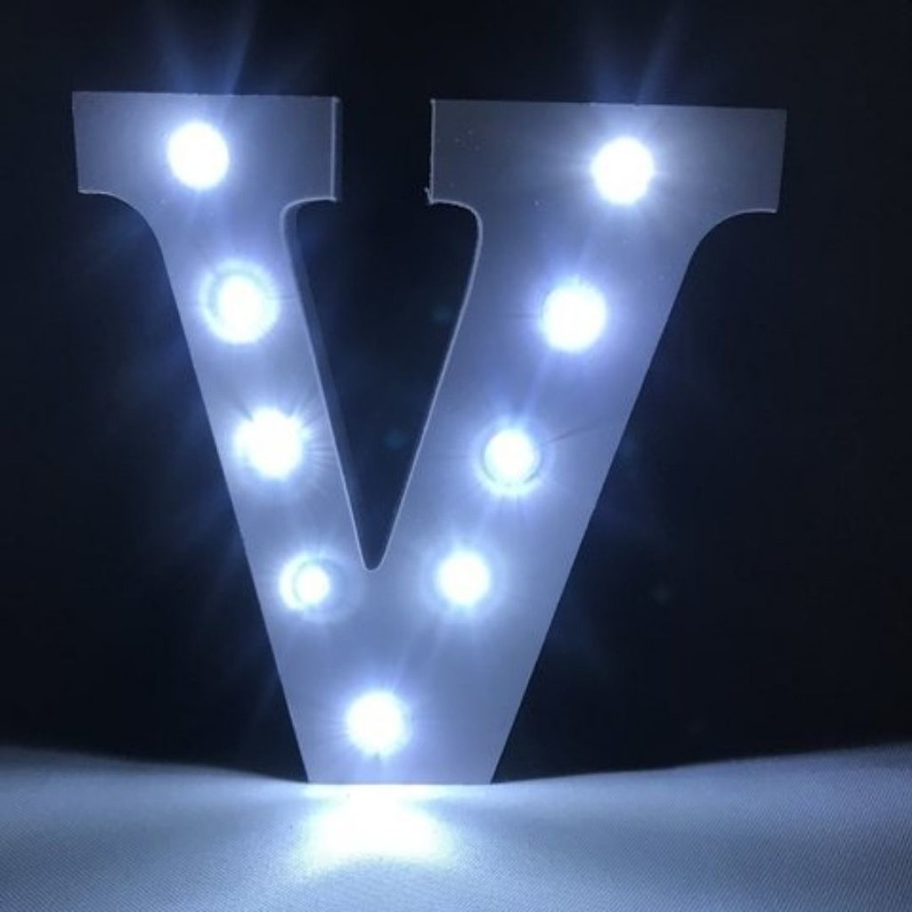 Letra de Led - Luminária Letra V