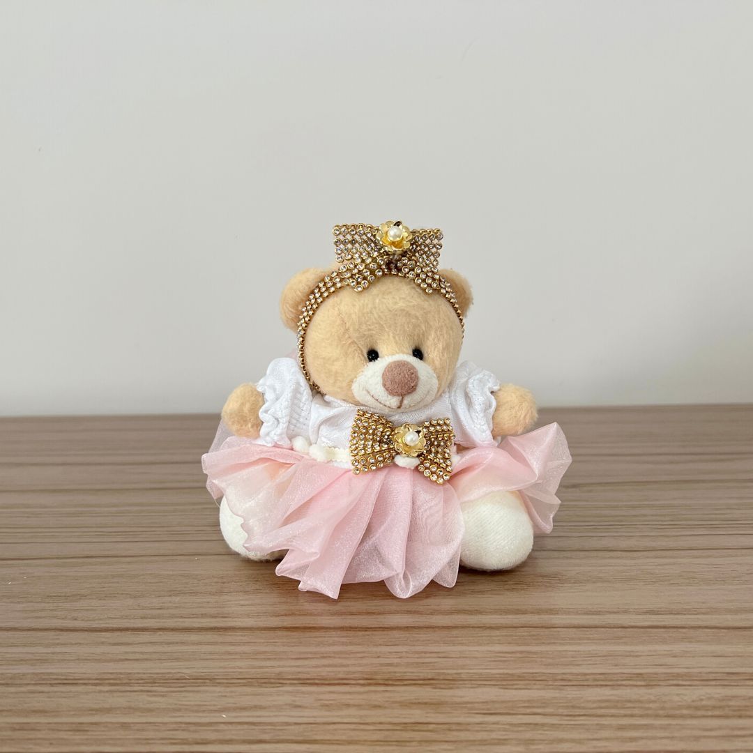 Ursa Realeza (Rosa) - 12cm