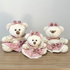 Ursa De Pelúcia Zoe Linho (Trio - Rosé)