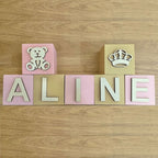 Cubo Com Letras MDF (Várias Cores - Menina)