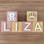 Cubo Com Letras MDF (Várias Cores - Menina)