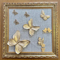 Quadro Borboleta Dourada (Fundo Bege)