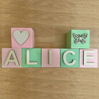 Cubo Com Letras MDF (Várias Cores - Menina)