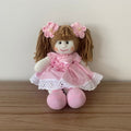 Boneca De Pano Jardim Encantado (Rosa) P - 15cm
