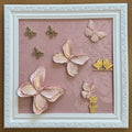 Quadro Borboleta Rosa Rosé (Fundo Rosé)