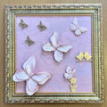 Quadro Borboleta Rosa Rosé (Fundo Rosé)