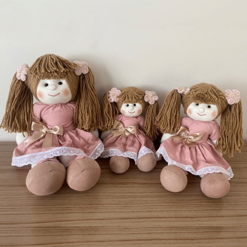 Boneca de Pano Jardim Encantado (Trio - Rosé)