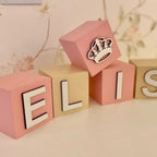 Cubo Com Letras MDF (Várias Cores - Menina)