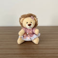 Leão De Pelúcia 12cm (Vestido Rosé)
