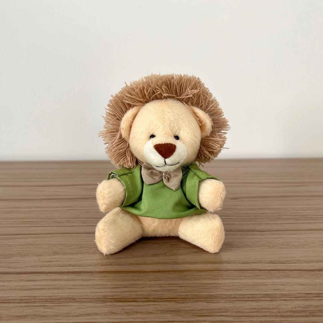 Leão De Pelúcia 12cm (Verde)