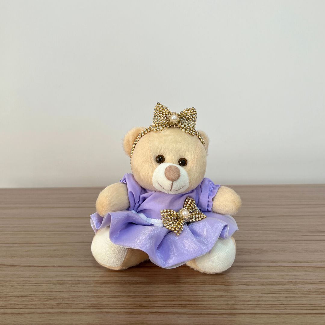 Ursa Realeza (Lilás) - 12cm