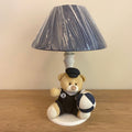 Abajur De Madeira (Azul Marinho) + Urso Brinquedo (Azul Marinho)