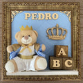 Quadro Maternidade Rei Azul Claro (Fundo Azul Claro)