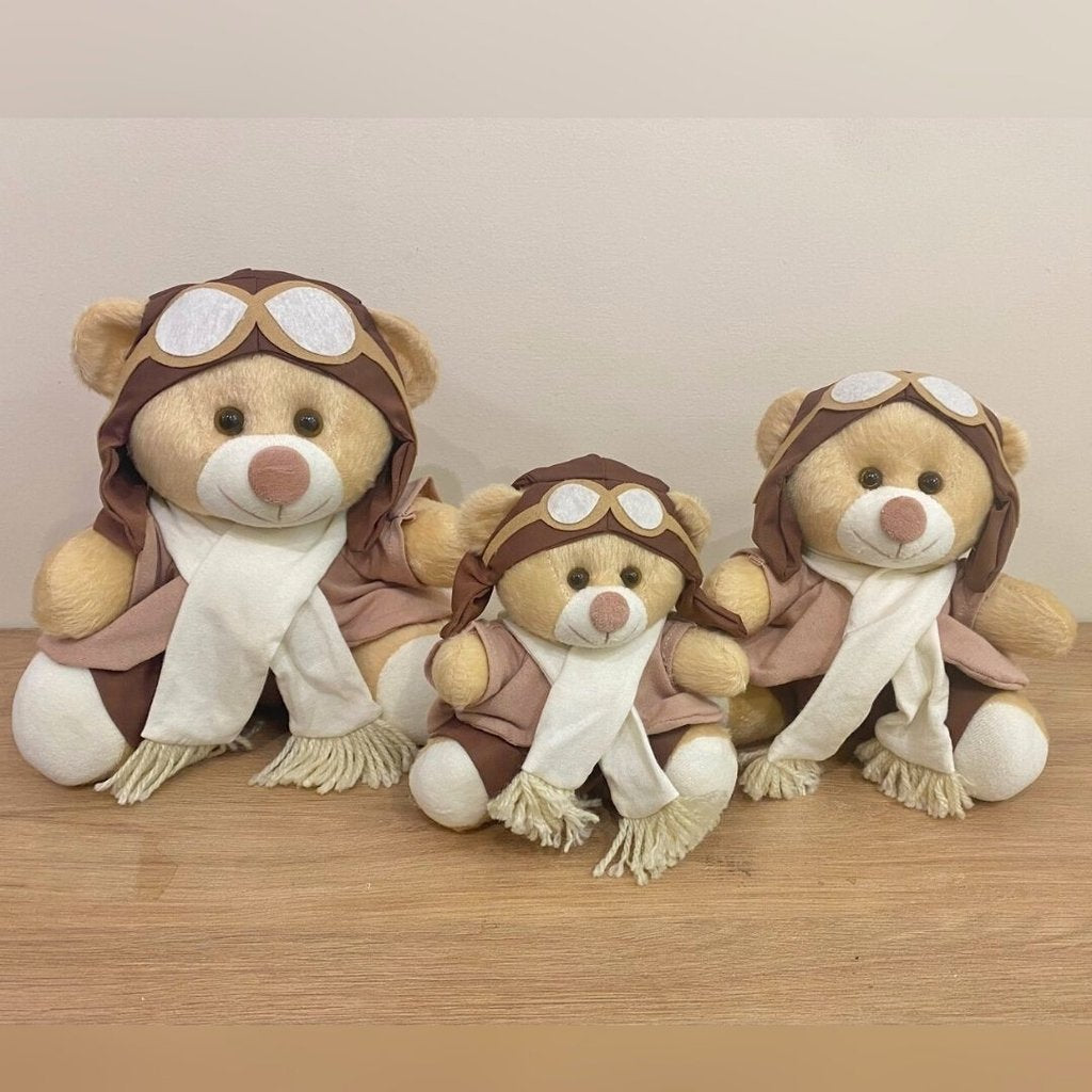 Urso Aviador (Trio - Bege)