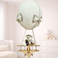 Lustre Balão Com Aviãozinho (Bege) + Urso Aviador Clássico (Bege)