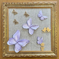 Quadro Borboleta Lilás (Fundo Bege)