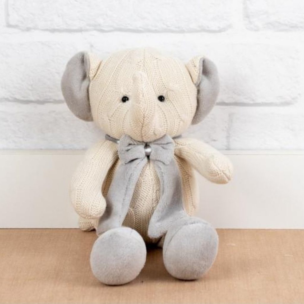 Elefante de Tricô (Cinza)