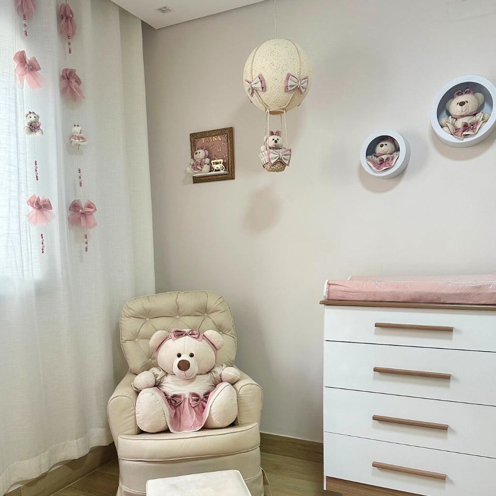 Ursa De Pelúcia Zoe Linho (Rosé)- GG - 48cm