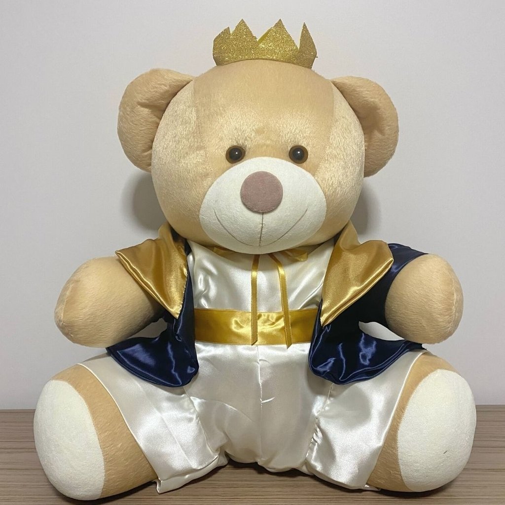 Urso Rei (Azul Marinho) - GG - 48cm
