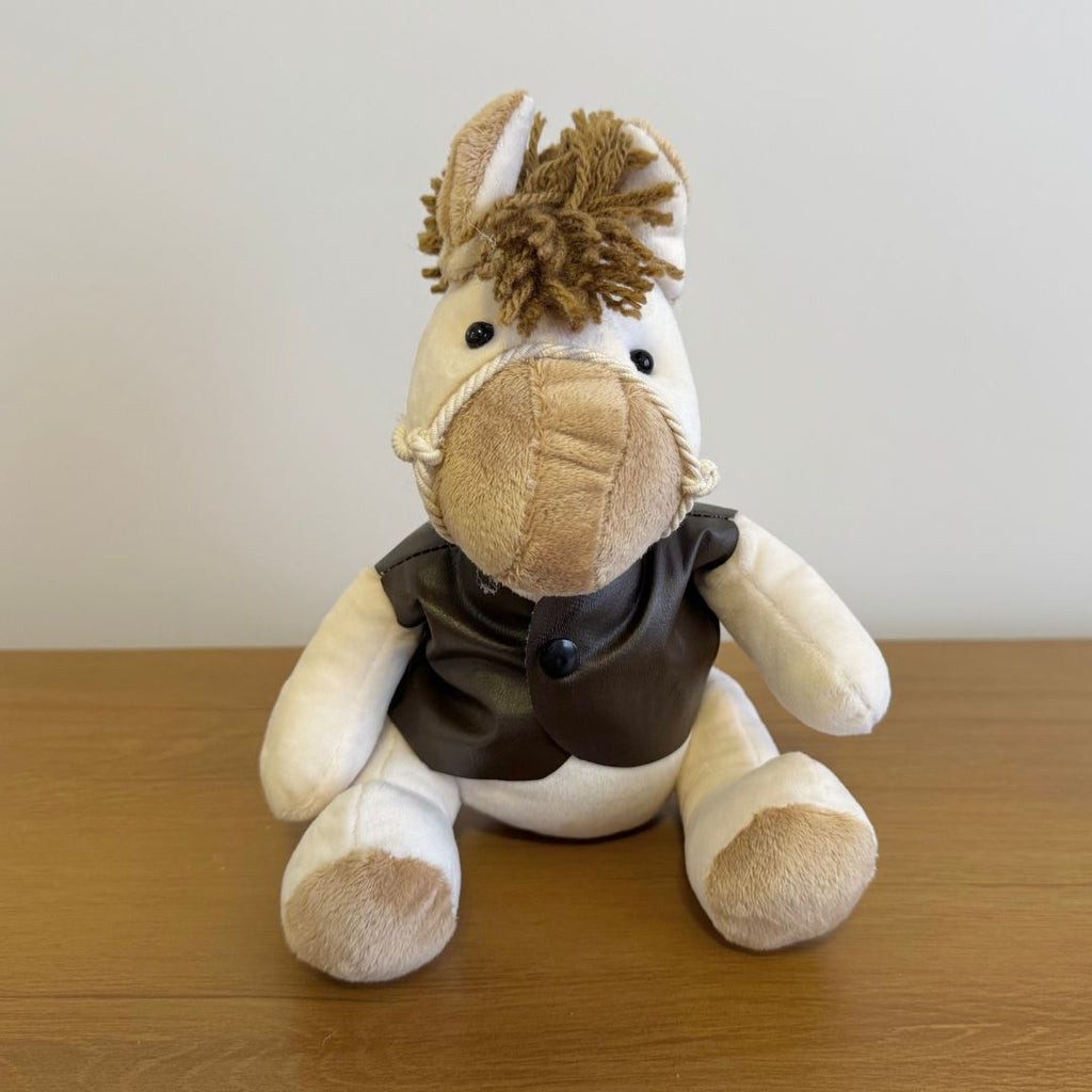 Cavalo De Pelúcia Perna Longa (Trio - Bege)