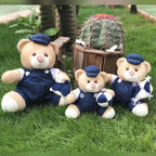 Urso De Pelúcia Com Brinquedo (Trio - Azul Marinho)