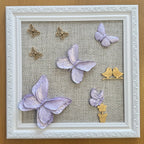 Quadro Borboleta Lilás (Fundo Bege)