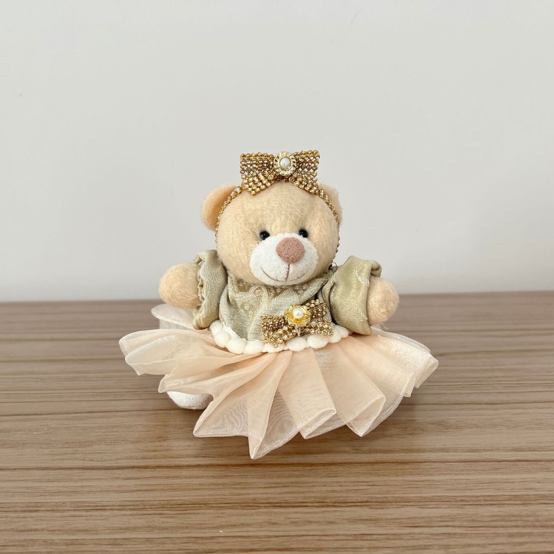 Ursa Realeza (Bege / Palha) - 12cm