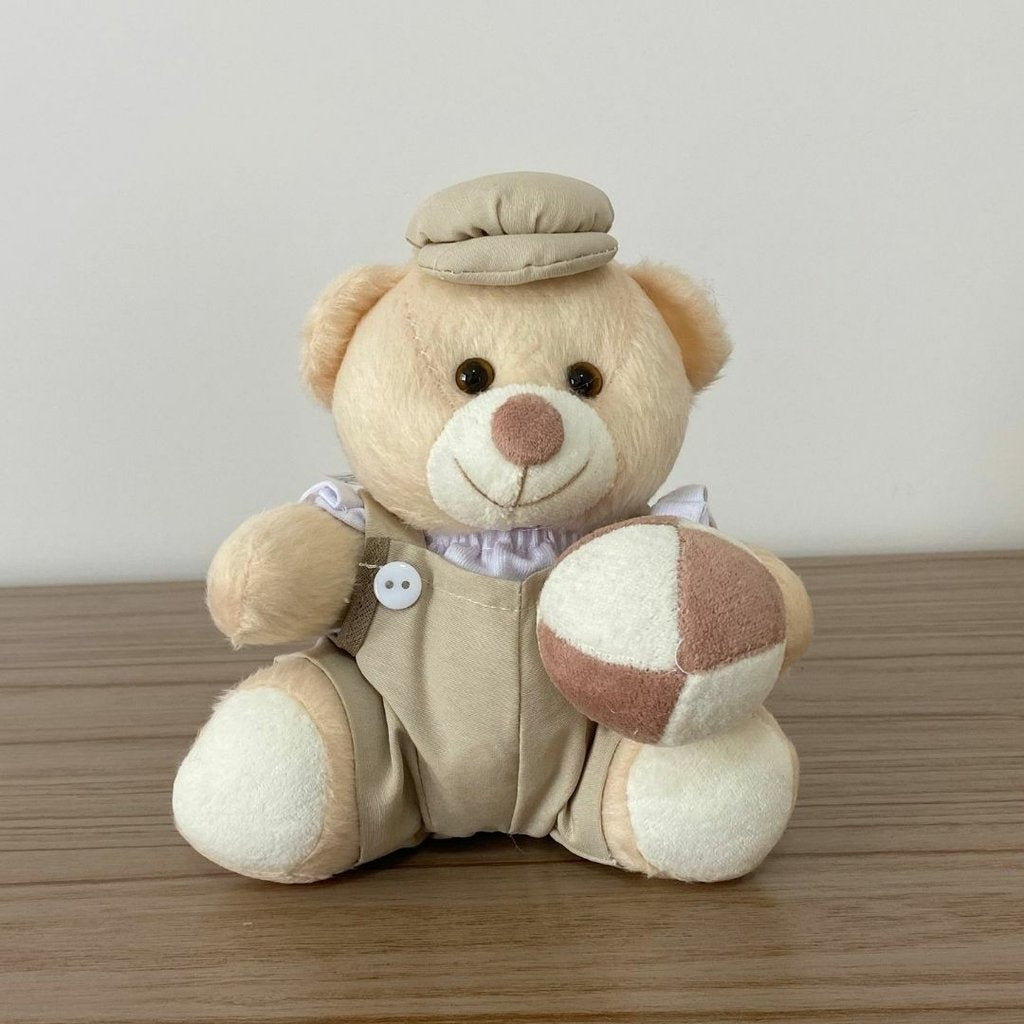Urso De Pelúcia Com Brinquedo (Trio - Bege)