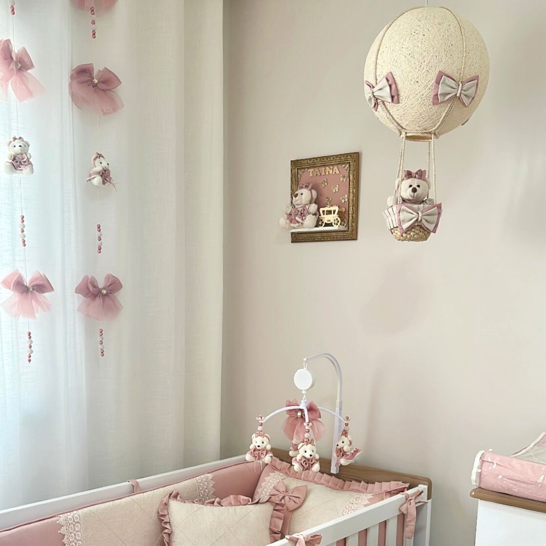 Lustre Balão (Rosé com Bege) + Ursa Zoe Linho (Rosé)