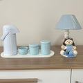 Kit Higiene + Abajur Com Aviador (Azul Claro)