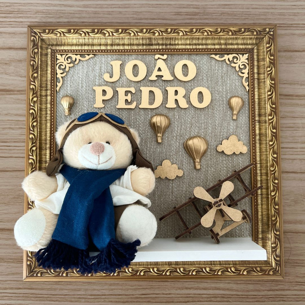 Urso Aviador (Azul Marinho) - KIT PRONTO